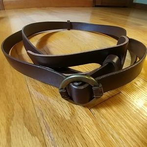 Brown leather Abercrombie double-wrap belt